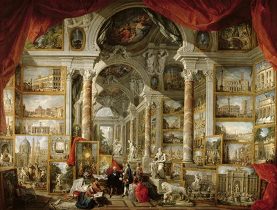 Galerie mit Ansichten des modernen Rom, 1759 von Giovanni Paolo Pannini